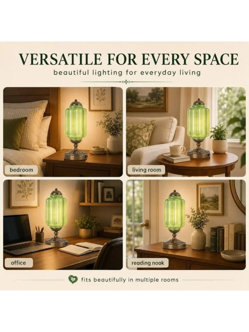 Dimmable Vintage Milk Glass Table Lamp | Retro 3-Way Lighting Fixture